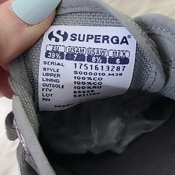 Superga Women's Sneakers Size 8.5 Gray Brand New Shoes Travel Casual Cute Comfy - Picture 7 of 7